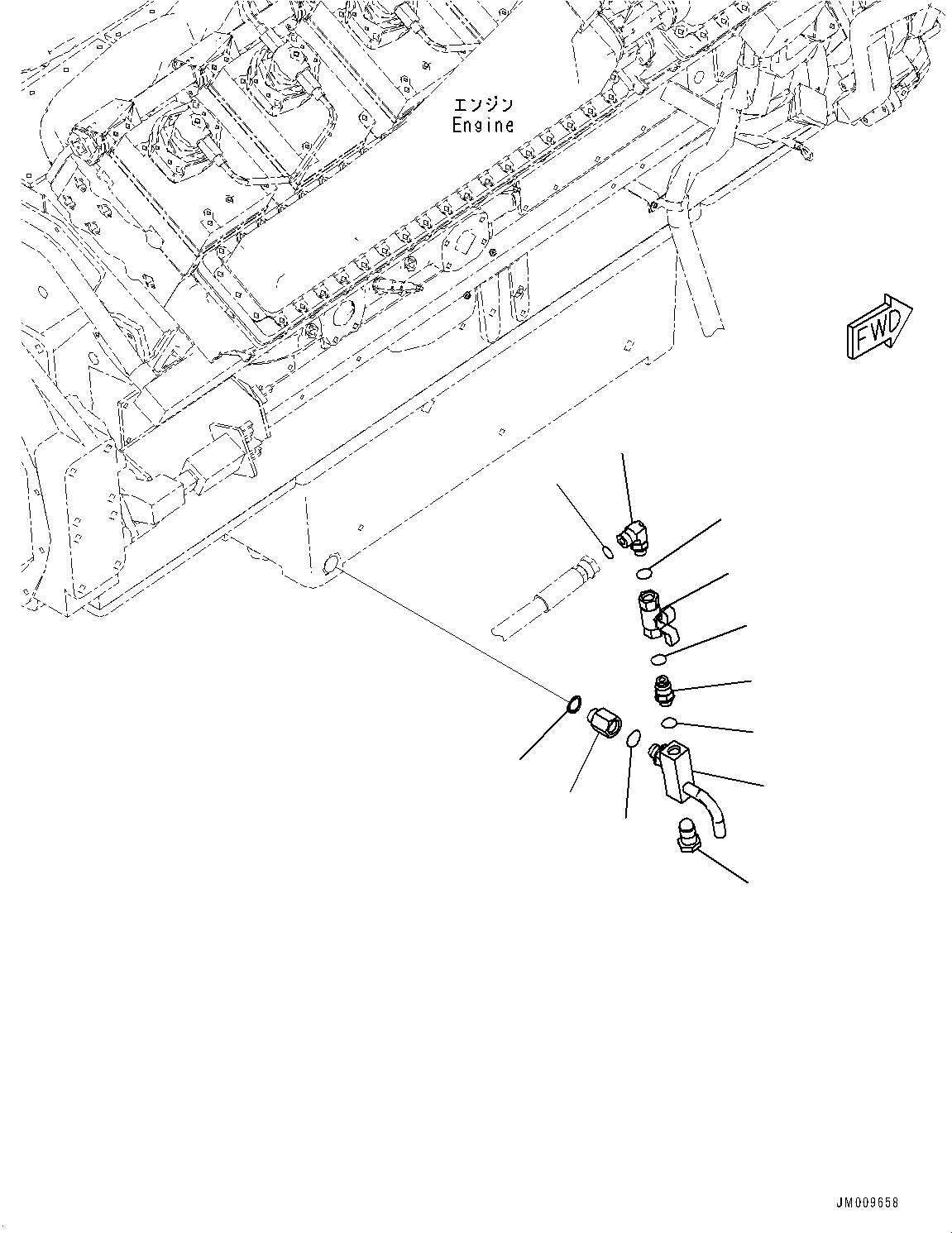 Тройник 562-61-3D990 KOMATSU