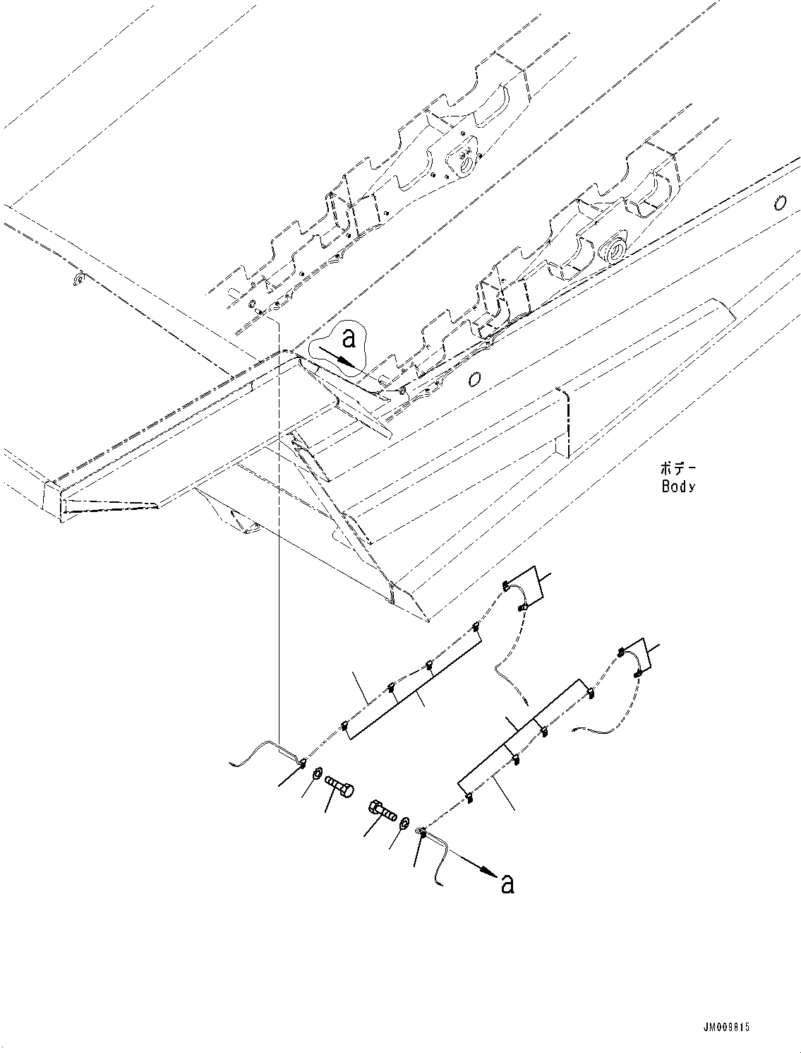 Hose(Rear Lubrication Piping,Injector, Rear) (562-52-3B480) KOMATSU
