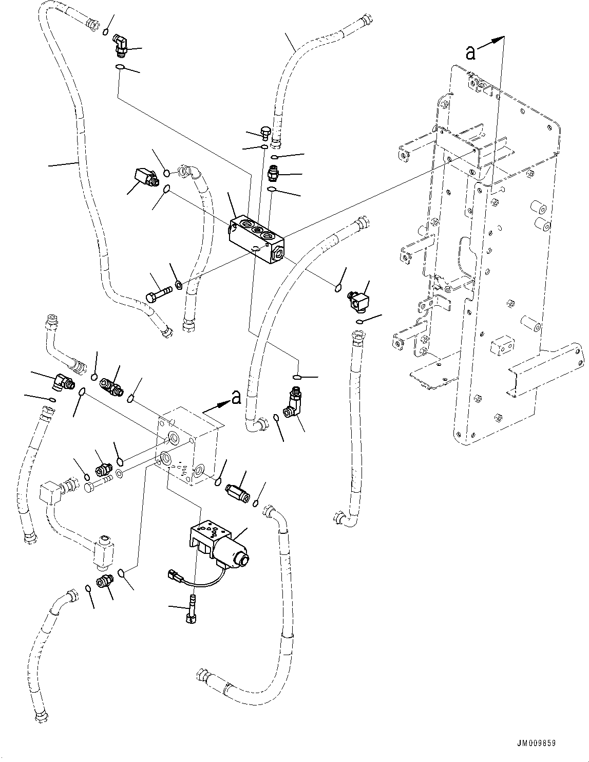 Hose(Brake Piping,Front Axle Piping) (562-43-3C430) KOMATSU