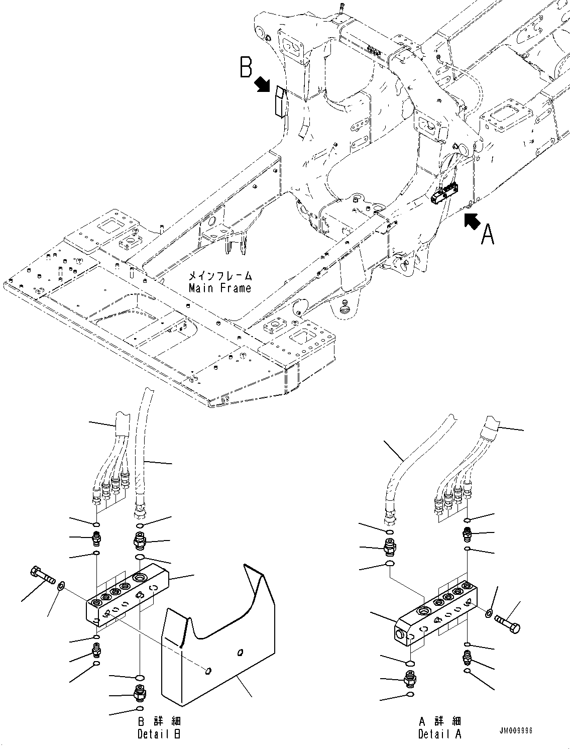 Hose(Automatic Suspension Piping,Related Parts) (569-44-8L520) KOMATSU