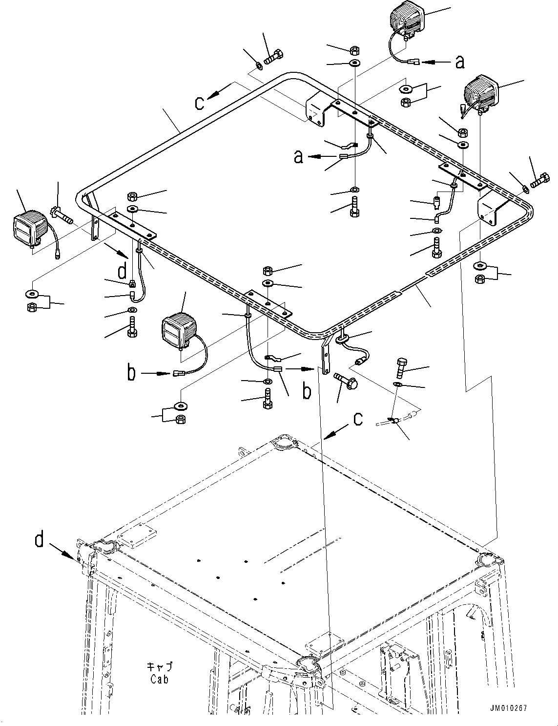 Rail, Roof 425-L14-5560 KOMATSU