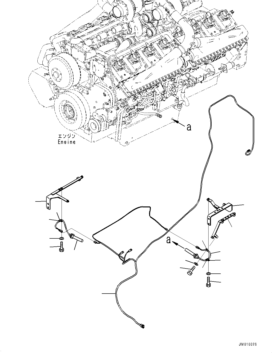 Bracket(Engine Oil Coolant and Hydraulic Oil Heater,Wiring Harness and Mounting) (562-84-3A640) KOMATSU