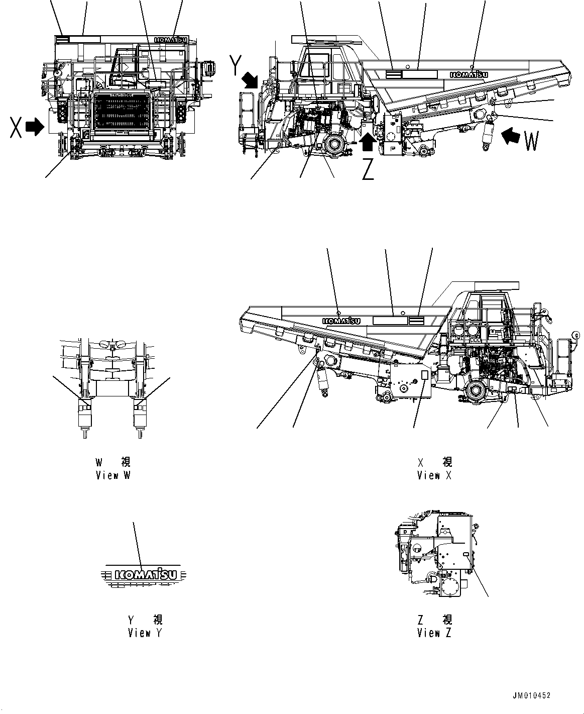 Mark, Machine Model 569-93-8M320 KOMATSU