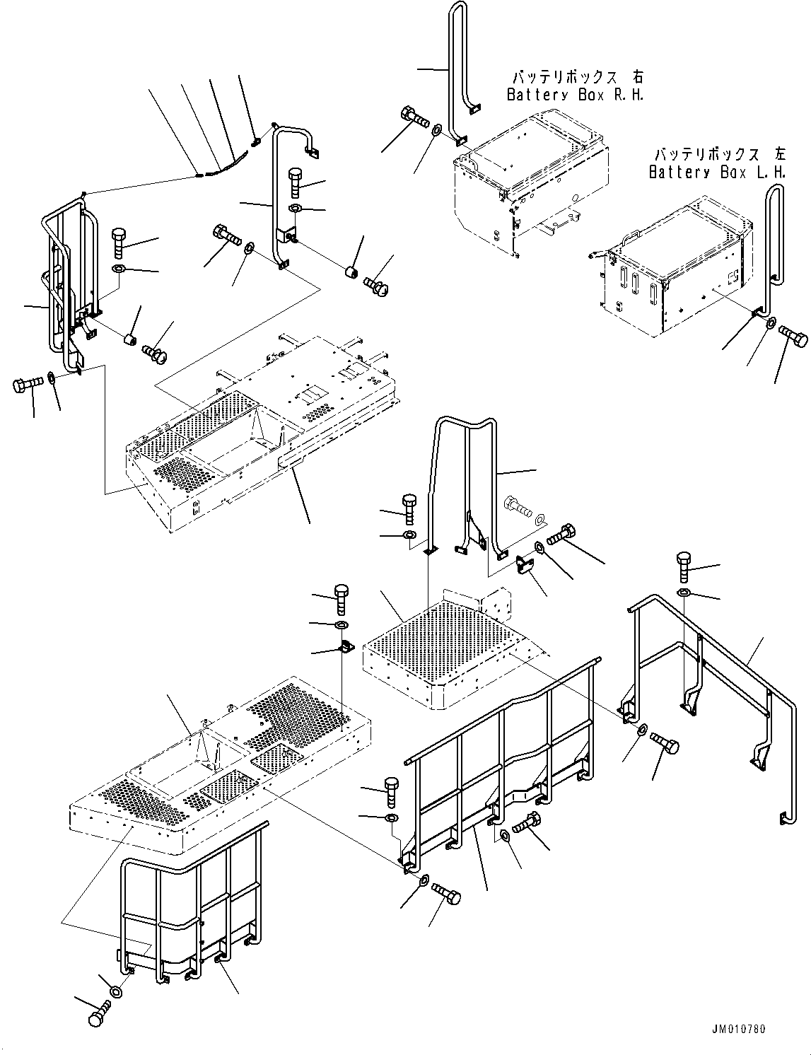 Handrail, L.H. 427-54-32940 KOMATSU