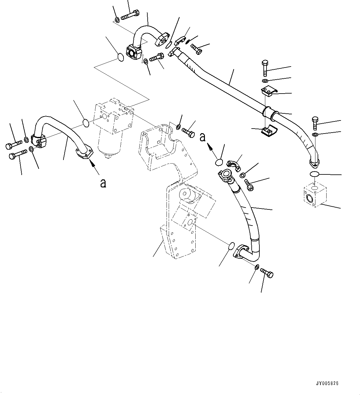Bracket(Actuator Piping,Main Piping, L.H.) (208-62-71921) KOMATSU