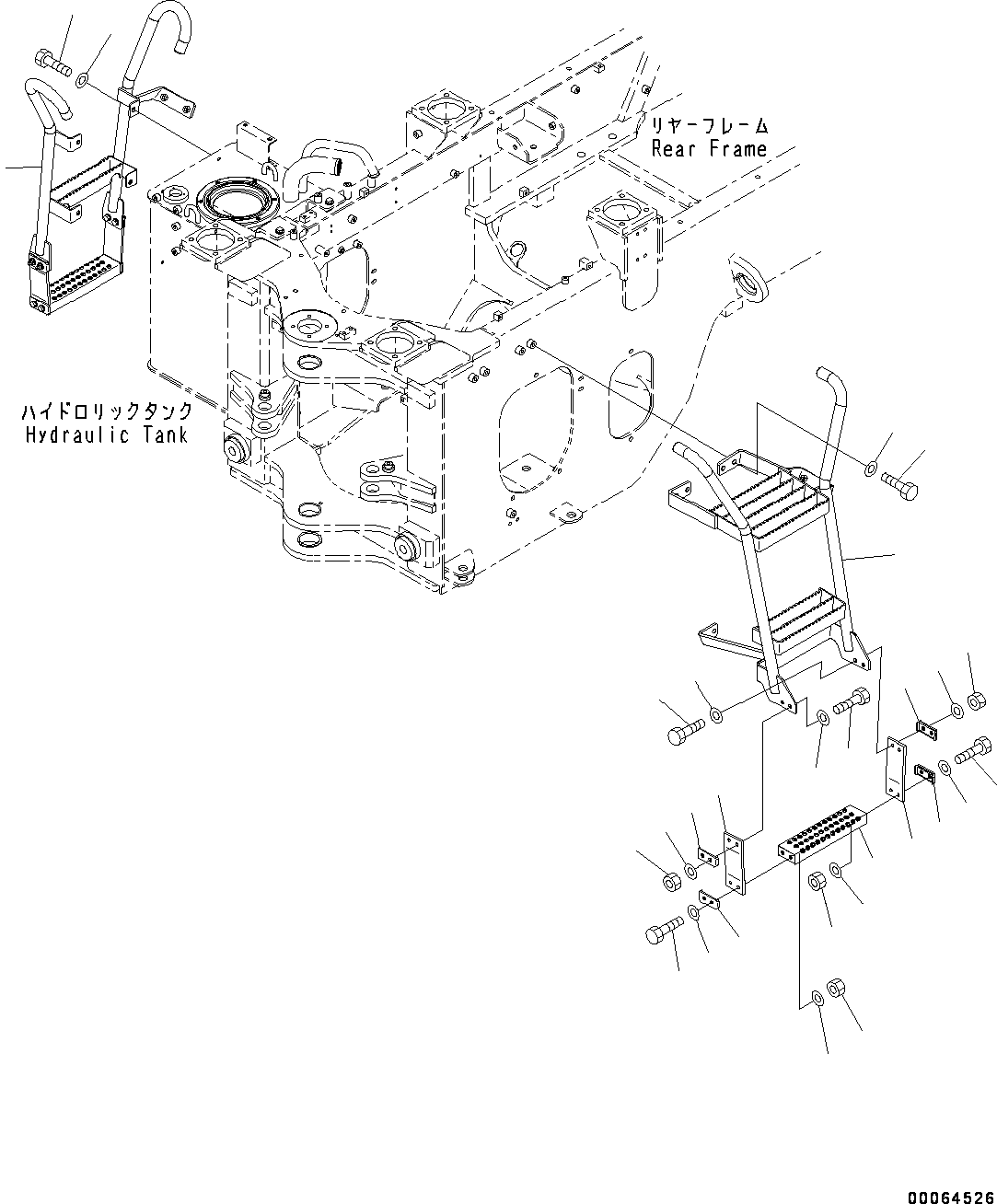 Ladder, RH 417-54-B6110 KOMATSU