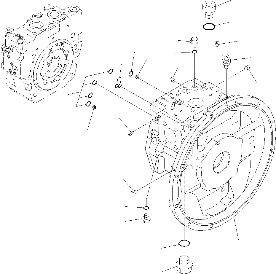 Case Assembly, Front 708-3D-04130 KOMATSU