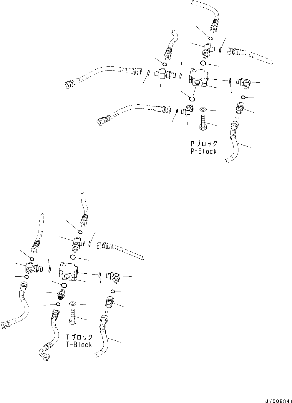 Hose(Control Valve,Solenoid Valve Piping) (22M-62-31840) KOMATSU