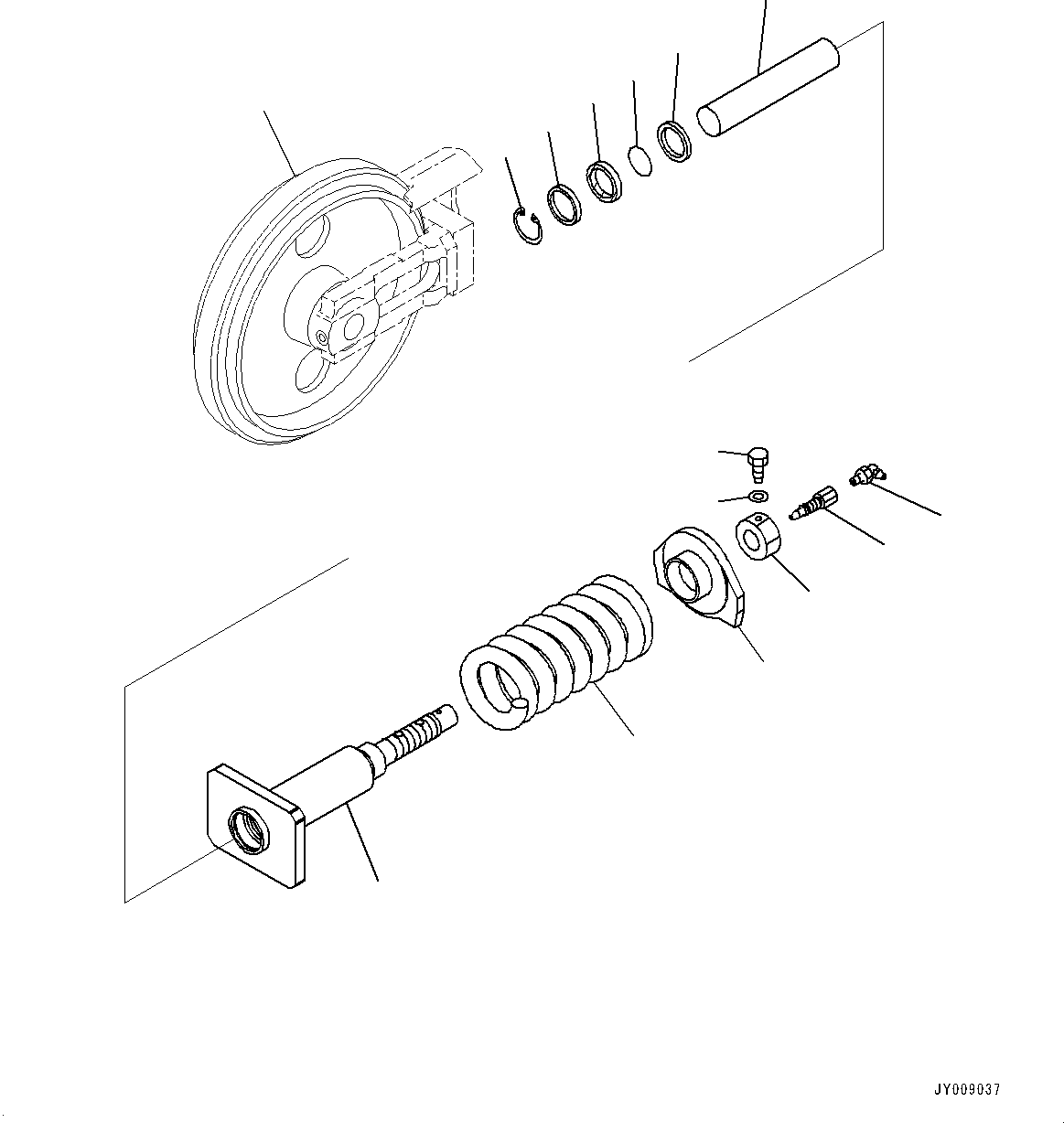 Idler(Track Frame,Front Idler,Travel Speed Control, 2 Speed Type) (22K-30-22110) KOMATSU