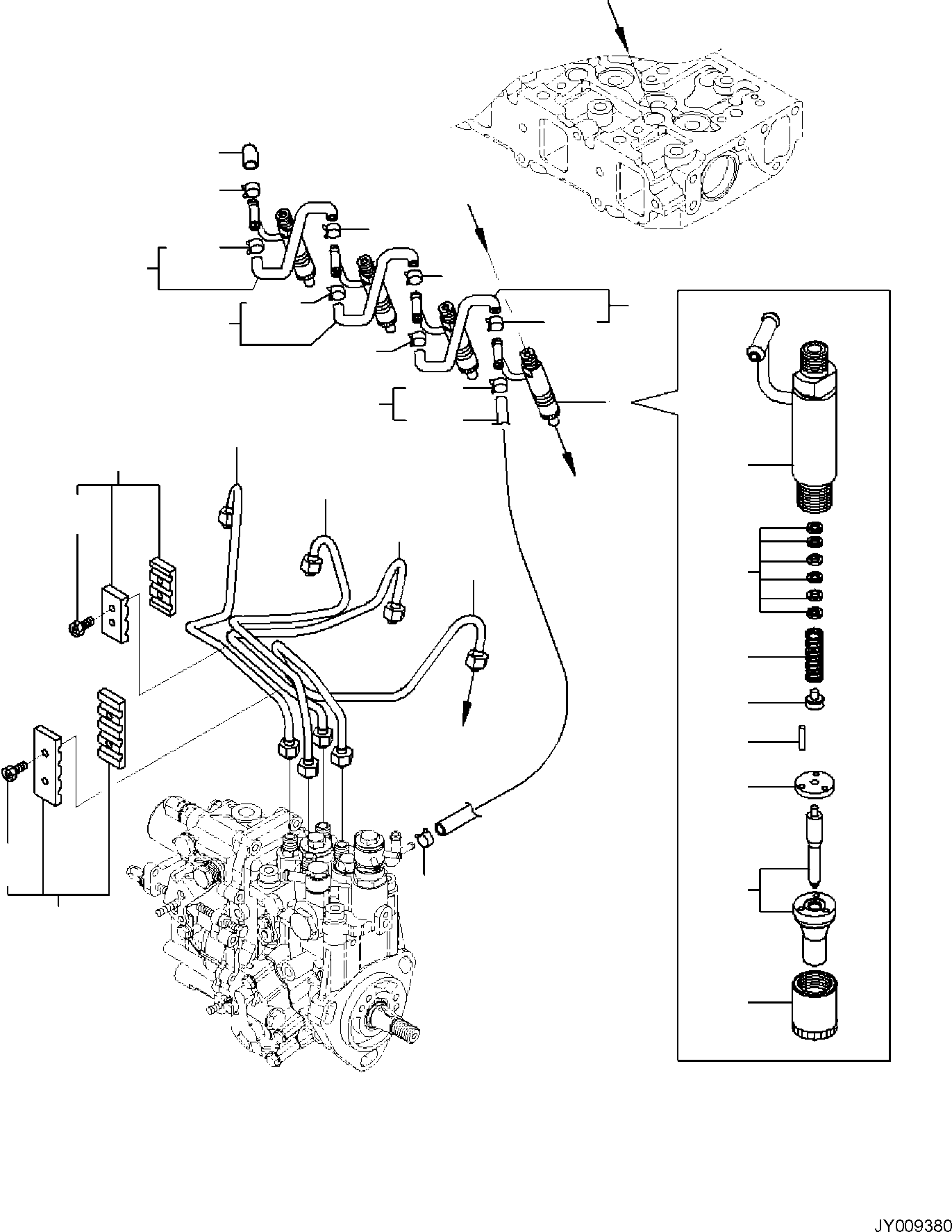 NOZZLE, ASSEMBLY YM129604-53300 KOMATSU