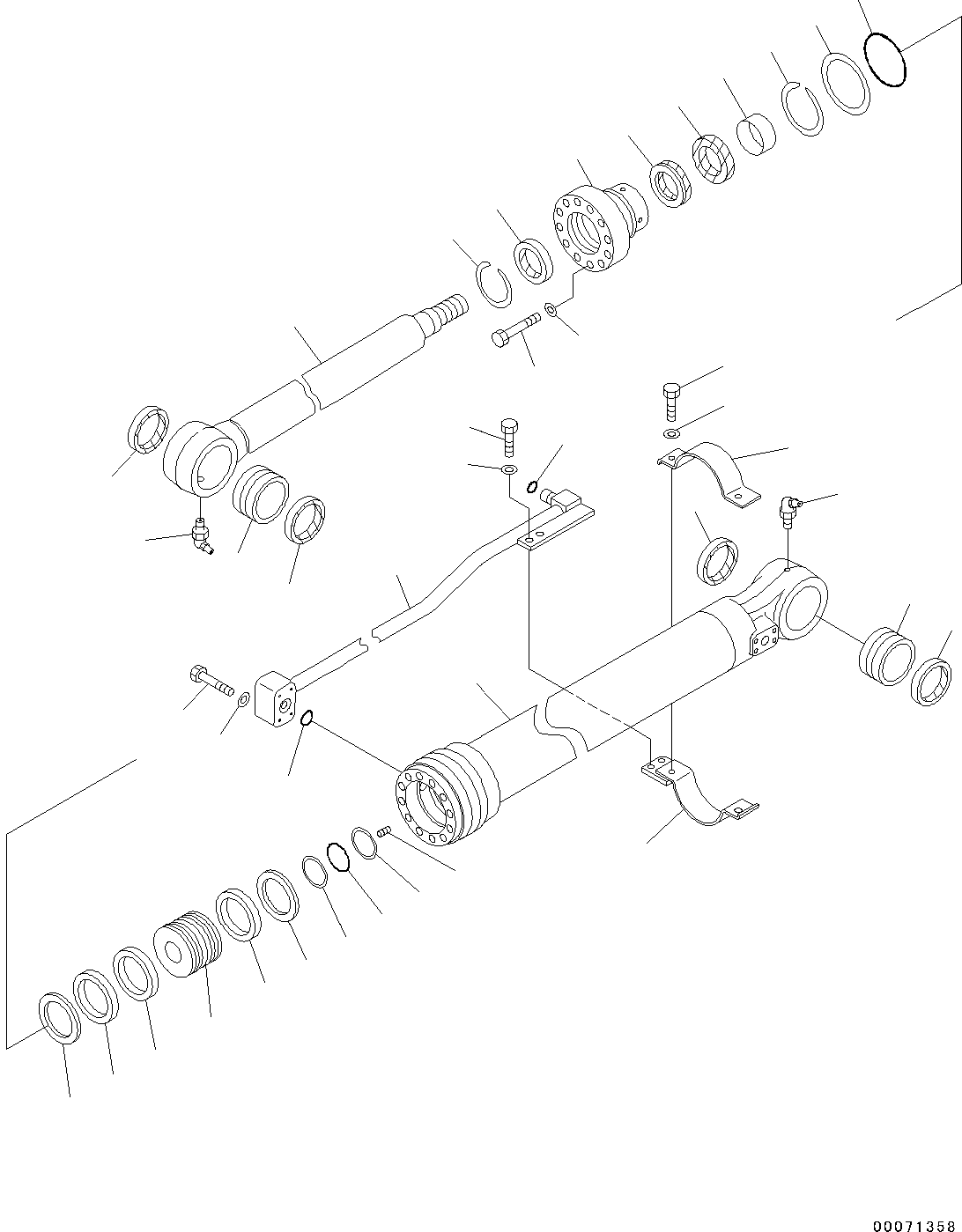 Цилиндр в сборе 707-01-0CH62 KOMATSU