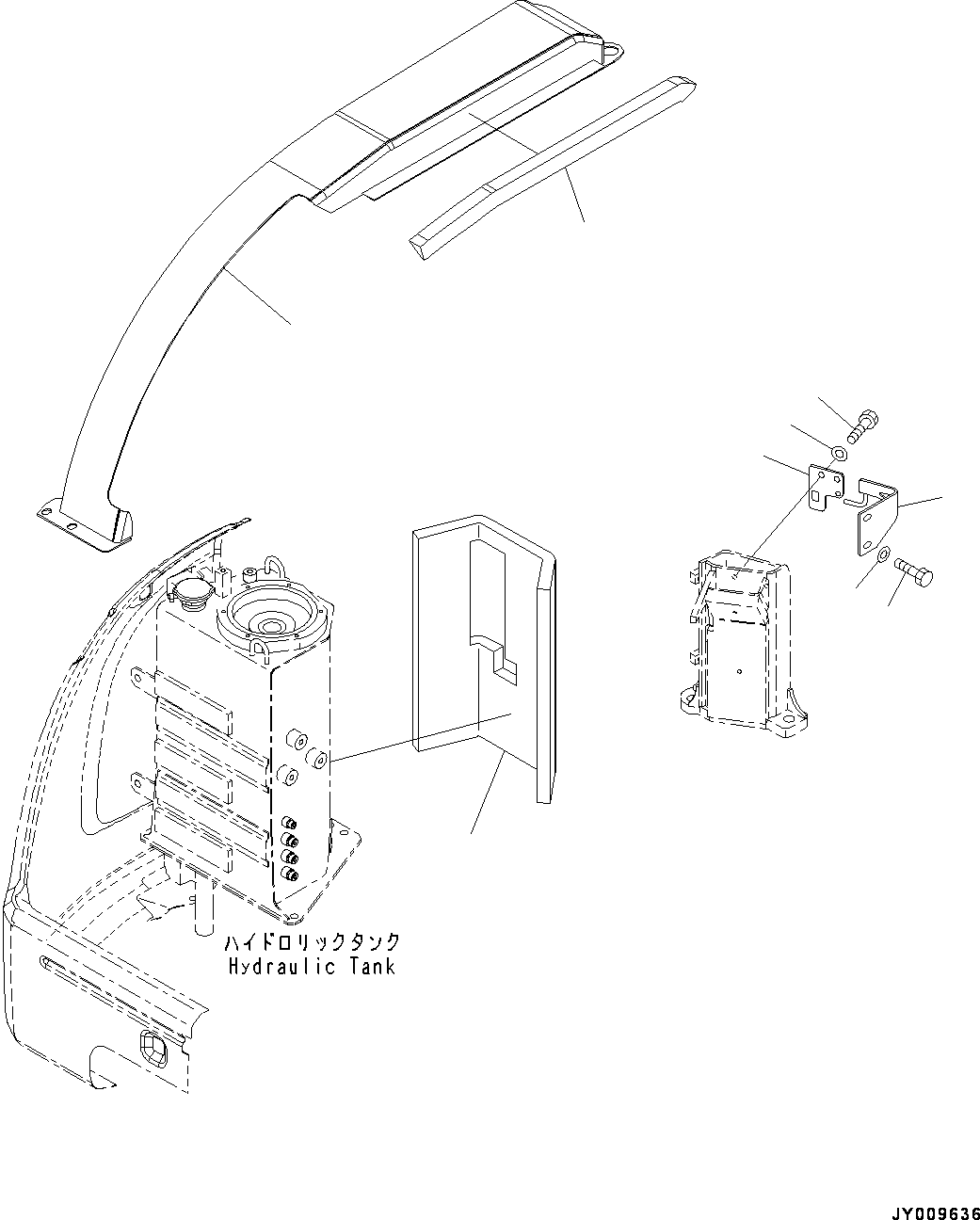 Cover(Front Cover,For Cab) (22M-54-36611) KOMATSU