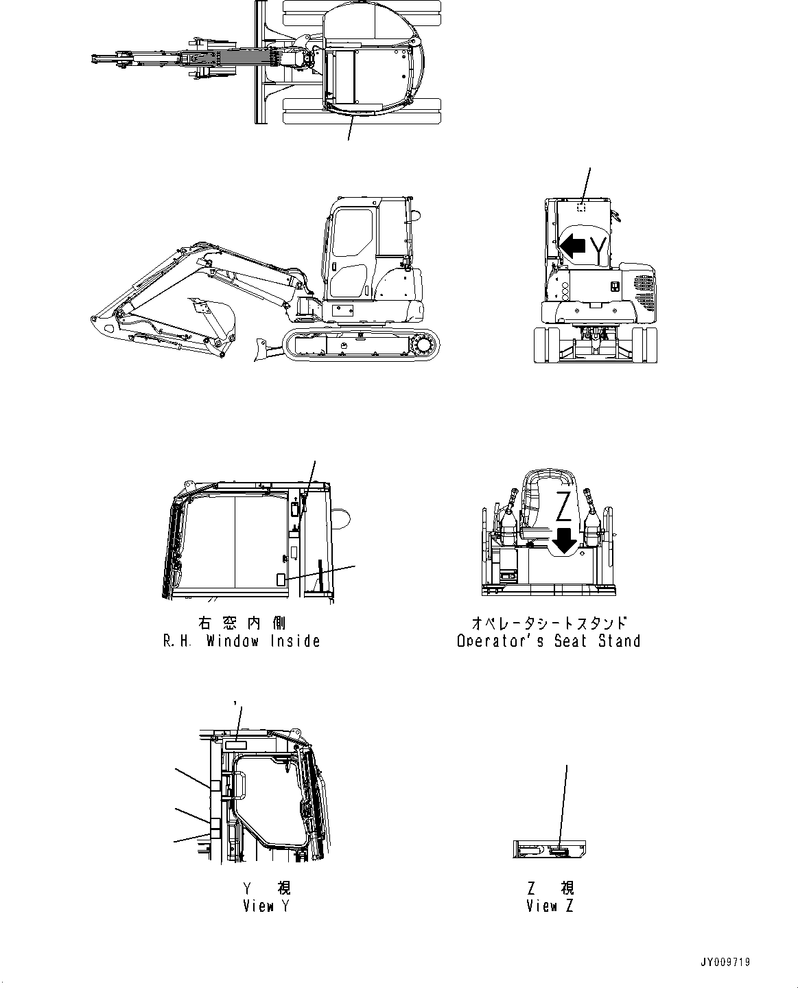 Табличка управления 22F-98-33660 KOMATSU