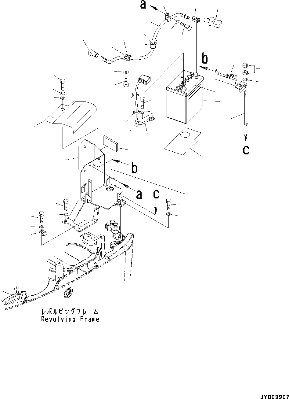 Battery, Wet, 55B24L 22K-06-28111 KOMATSU