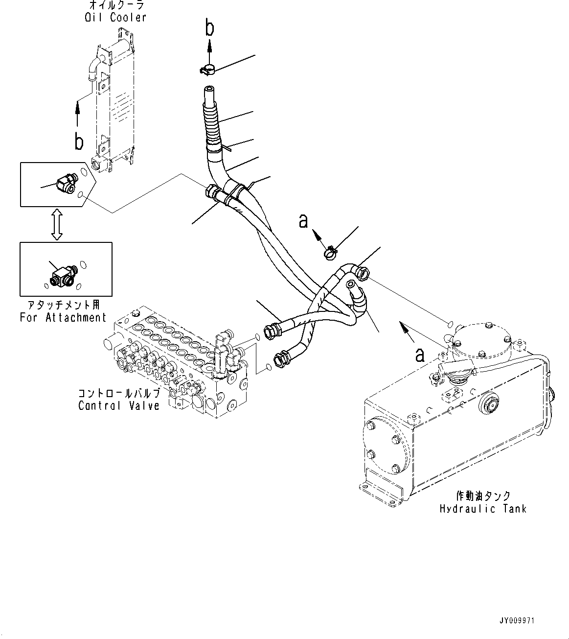 Tee(Cooling System,Radiator and Oil Cooler,1-Attachment) (22J-973-2661) KOMATSU