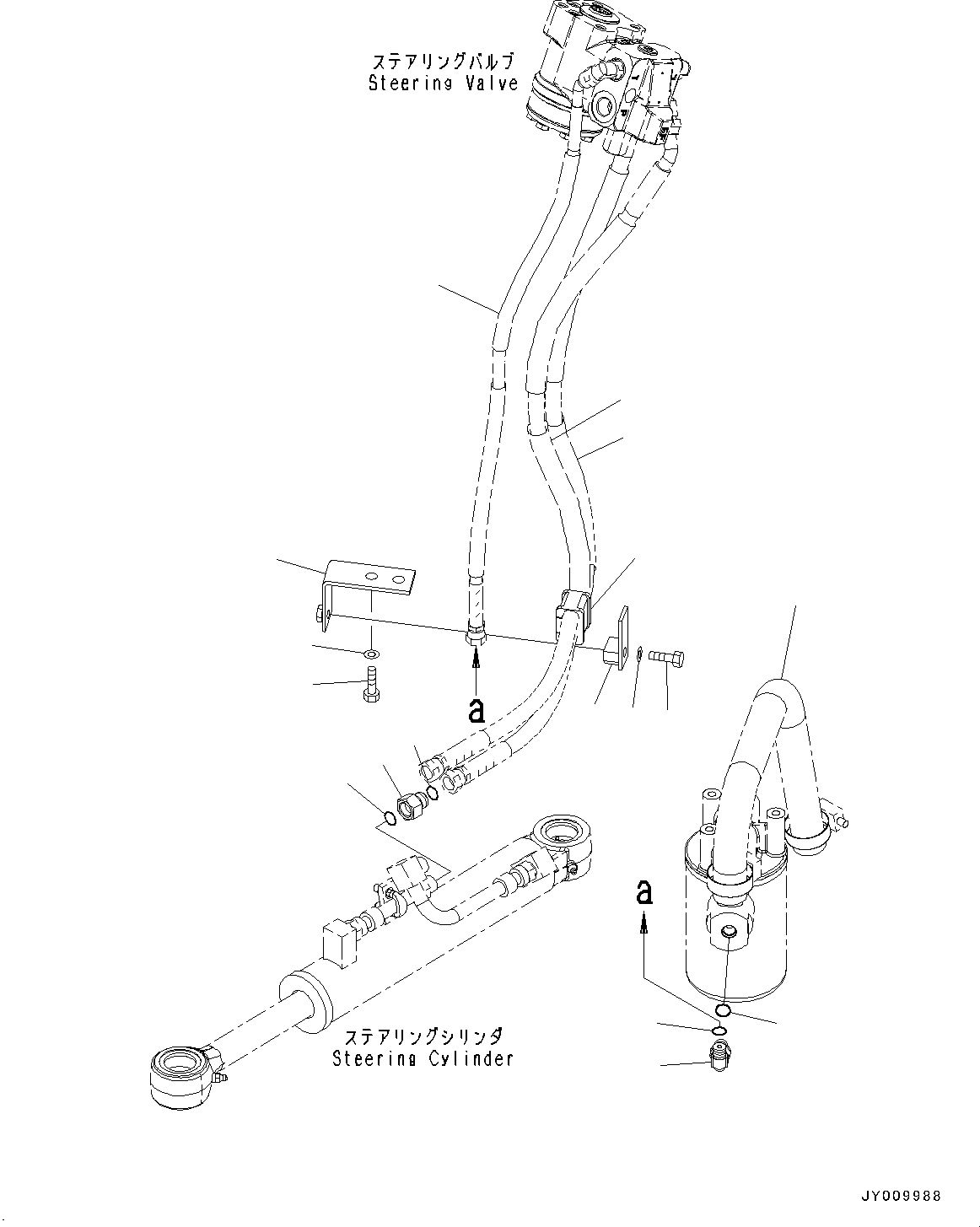 Hose(Floor Frame,Steering Piping) (42A-62-53151) KOMATSU