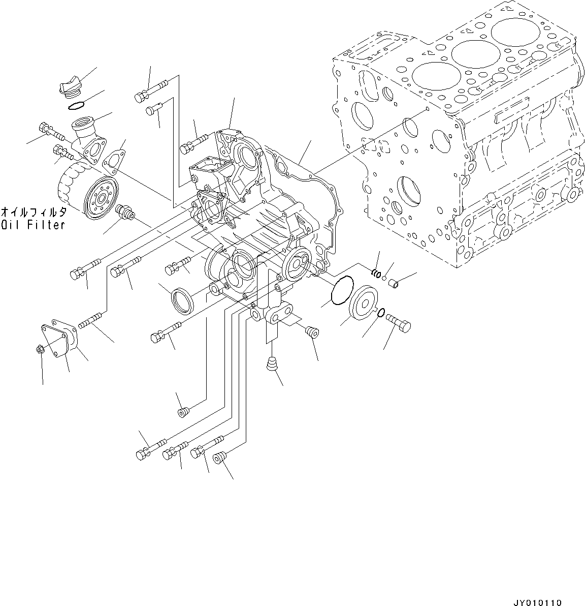 Болт с несъёмной шайбой (Sems) KT01023-50650 KOMATSU