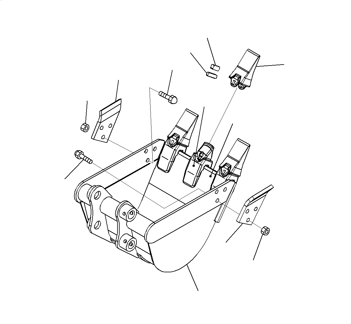 Bucket Assembly, W=400mm 22J-926-2501 KOMATSU