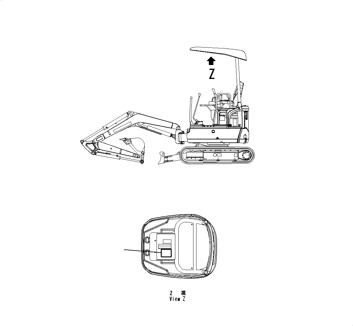 Предупреждающая табличка 22J-98-35560 KOMATSU