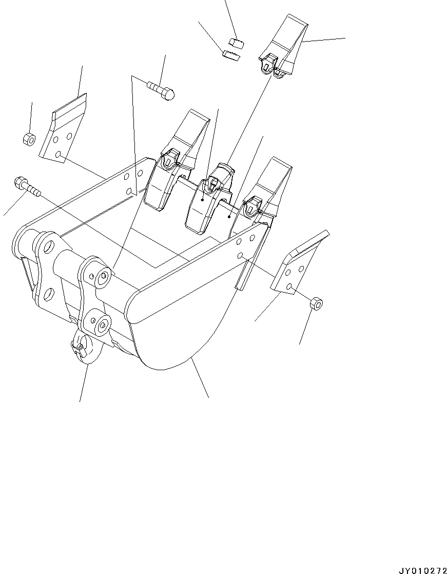 Bucket Assembly 22J-70-28451 KOMATSU