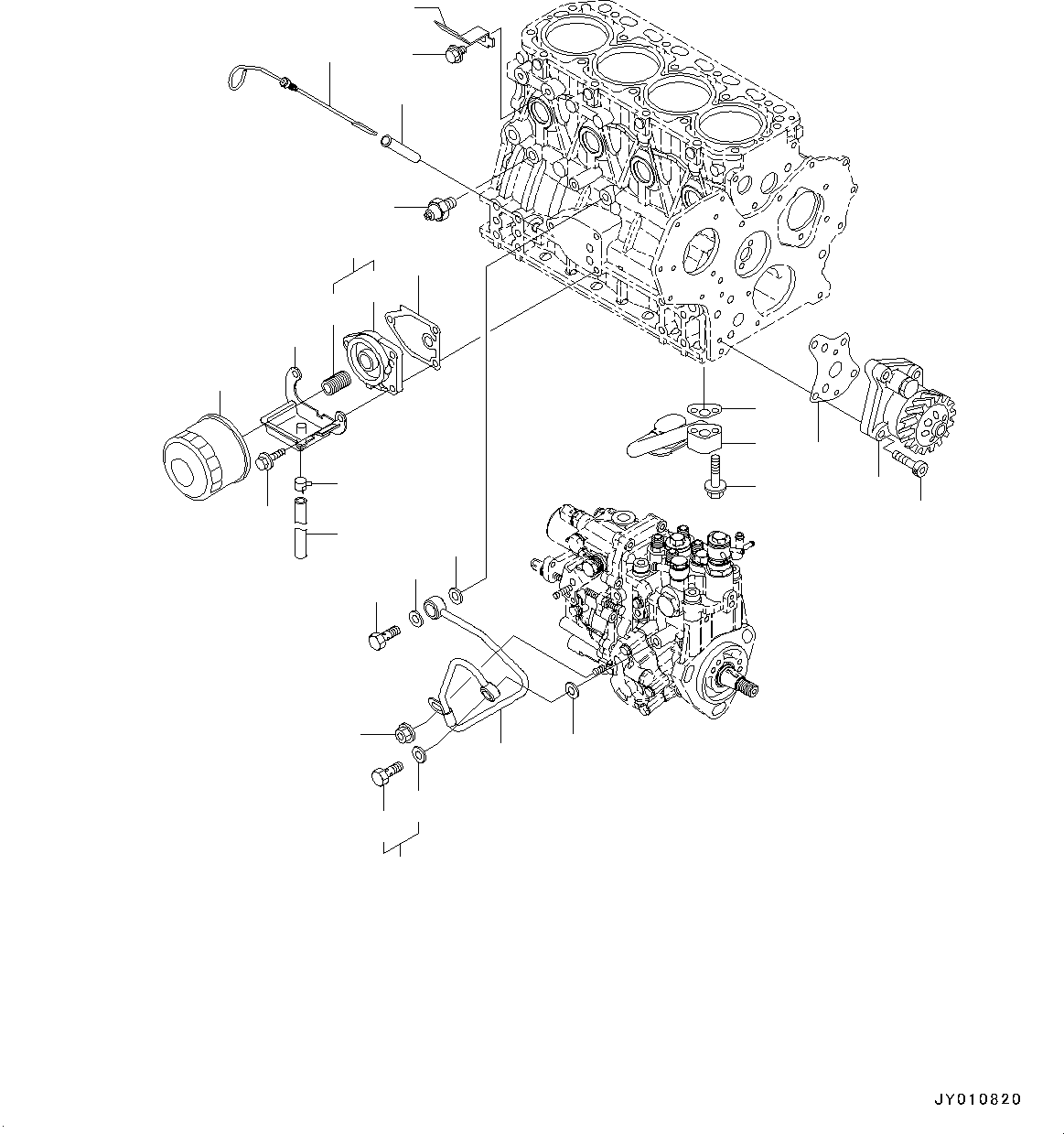 Шланг в сборе YM129642-49040 KOMATSU