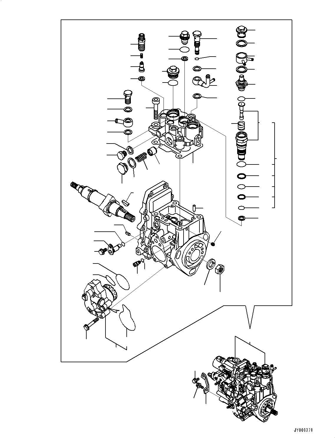 Pump Assembly, Fuel Injection YM729630-51360 KOMATSU
