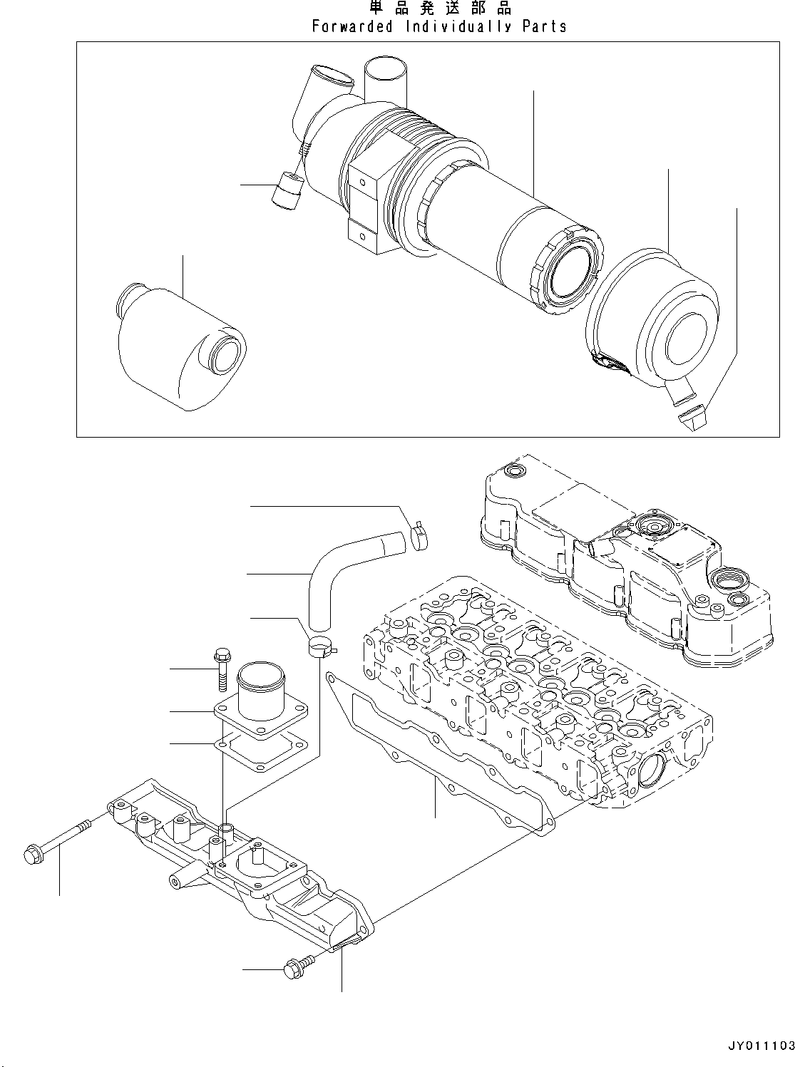 Распределительный коллектор YM129602-12100 KOMATSU