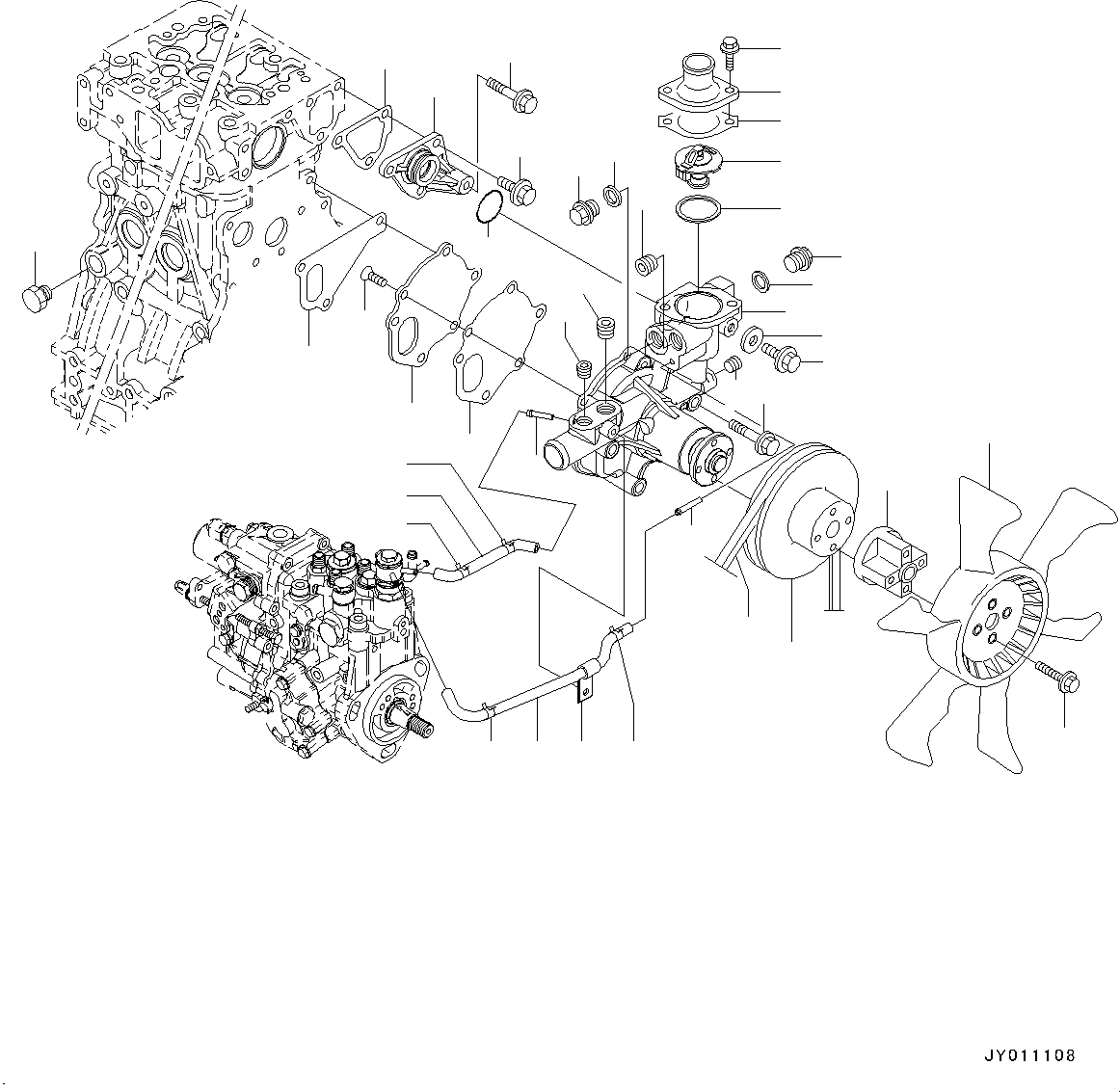 Клиновой ремень YM129044-42290 KOMATSU