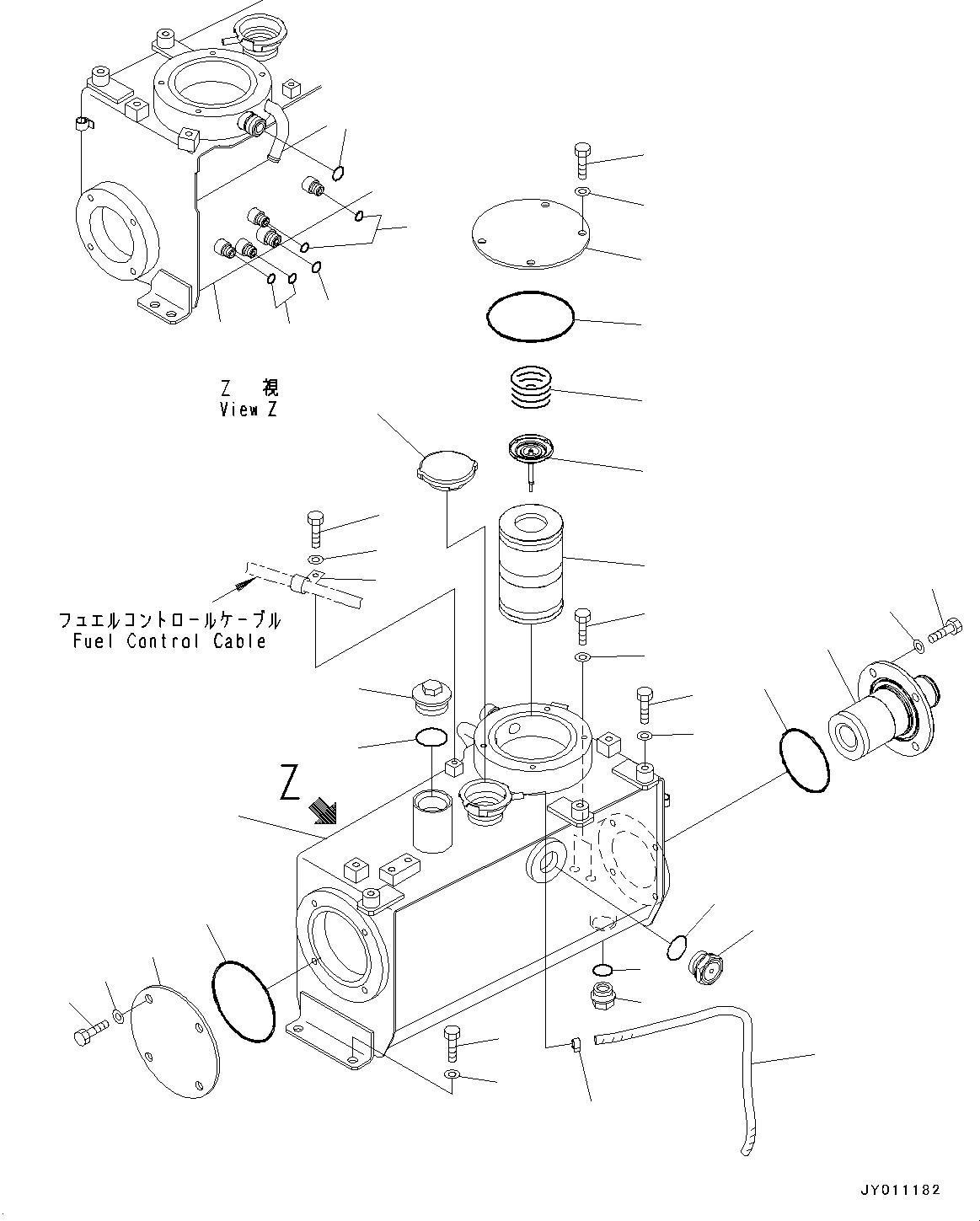 Tank Assembly, Hydraulic Oil 22J-60-26600 KOMATSU