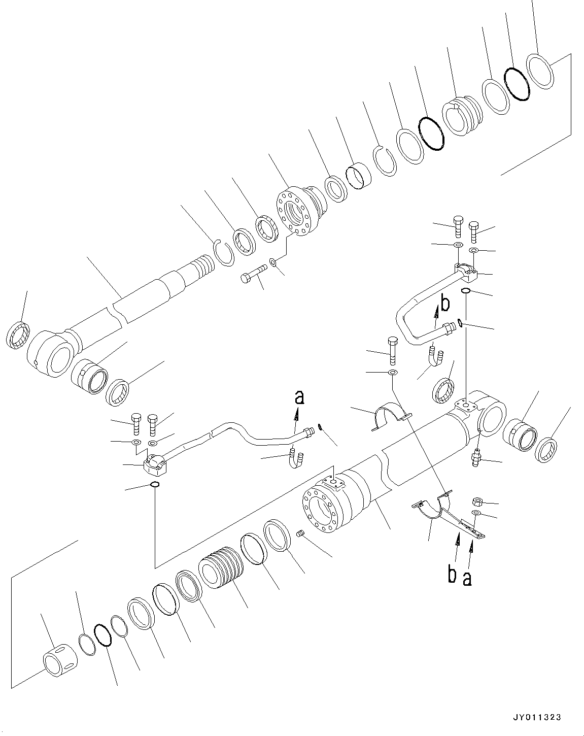 Цилиндр в сборе 707-01-XYK30 KOMATSU