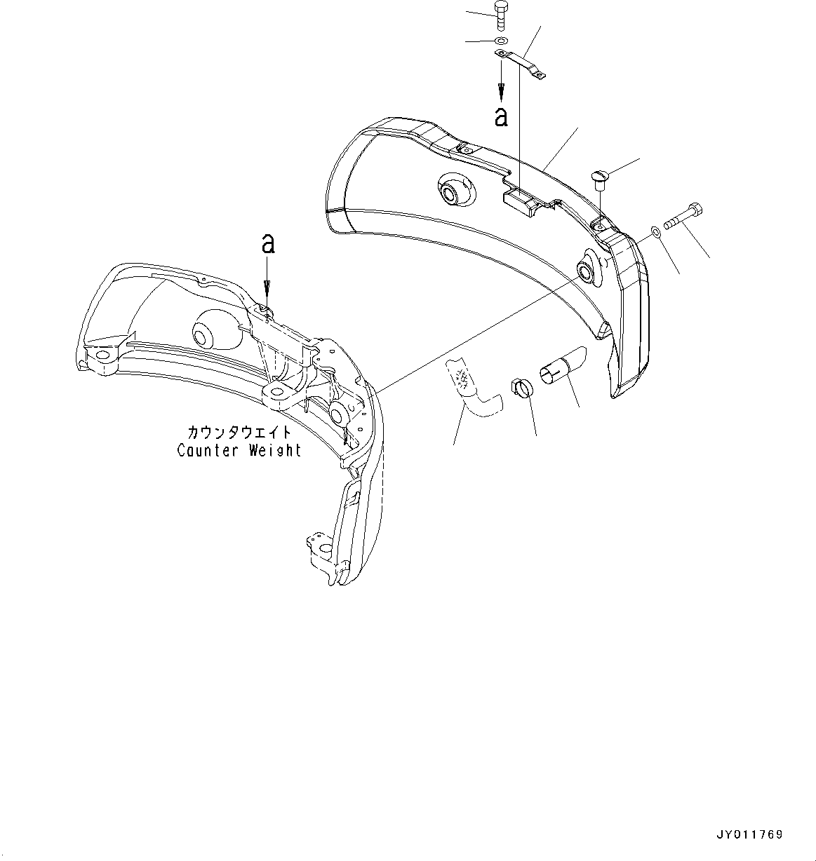 Pipe(Engine Related Parts,Exhaust Muffler Related Parts) (22K-01-21411) KOMATSU