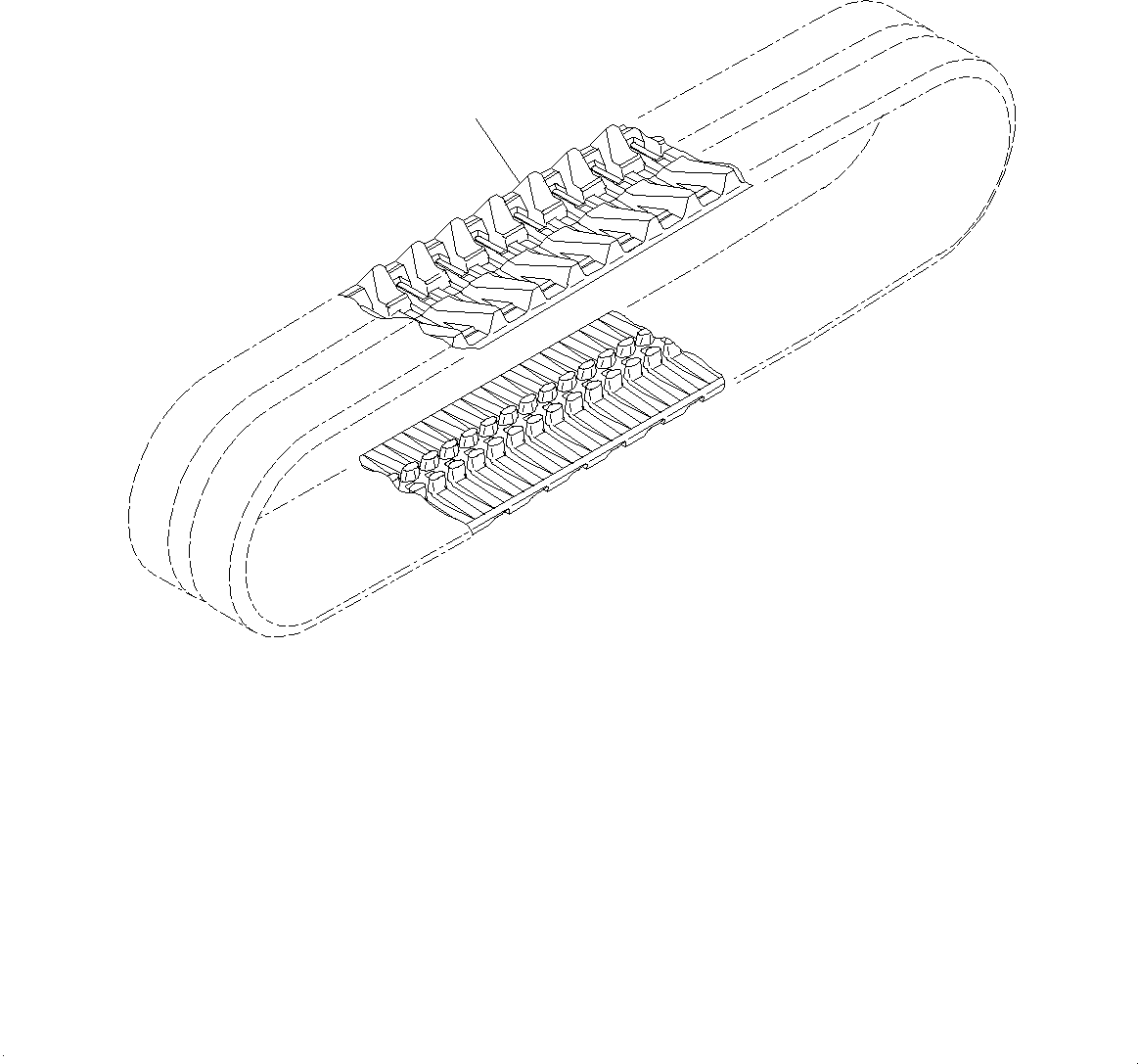 Track Shoe, Rubber 22K-35-31111 KOMATSU