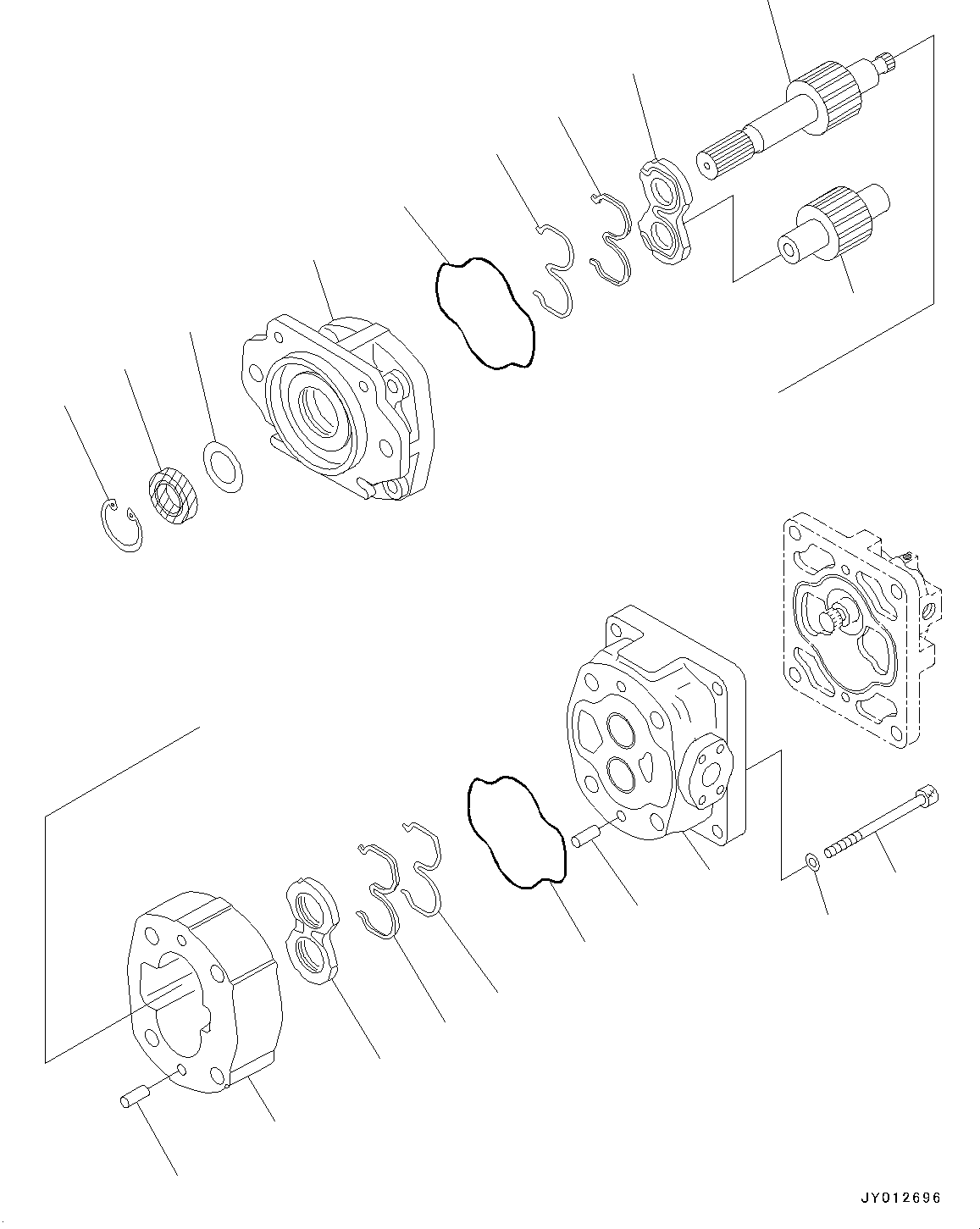 PUMP ASS'Y,(SAR90+SBR10) 705-52-31220 KOMATSU