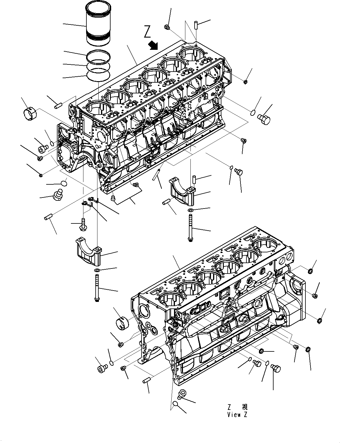 Блок цилиндров 6245-21-1111 KOMATSU