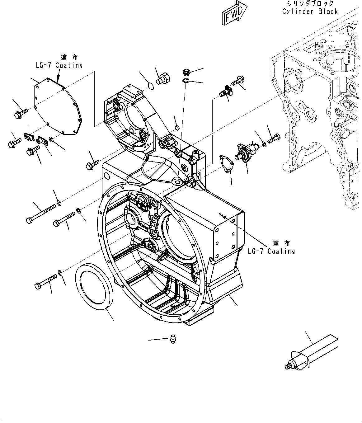 Seal, Rear,With Sleeved Seal 6162-29-4270 KOMATSU