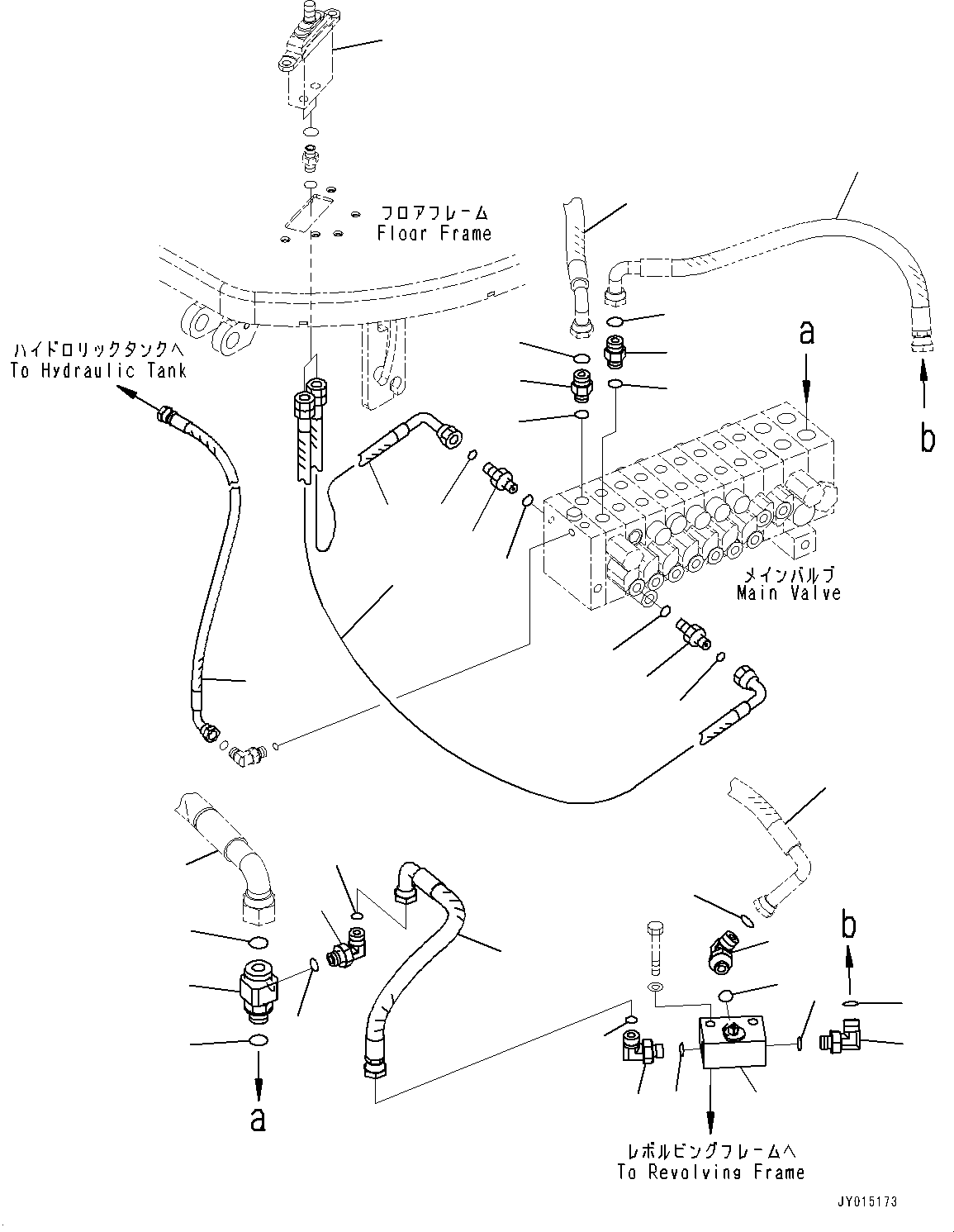 Hose(Actuator Piping,Attachment Piping,For Korea) (22K-973-3160) KOMATSU