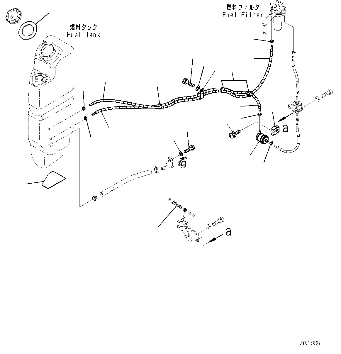 Cable(Floor Frame,Fuel Control Lever,Without Master Key) (22K-43-31450) KOMATSU