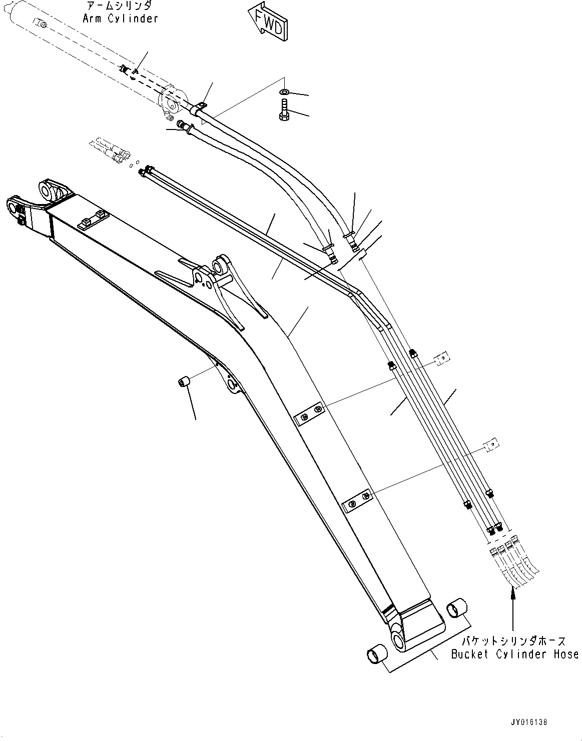 Стрела 22L-70-34121 KOMATSU