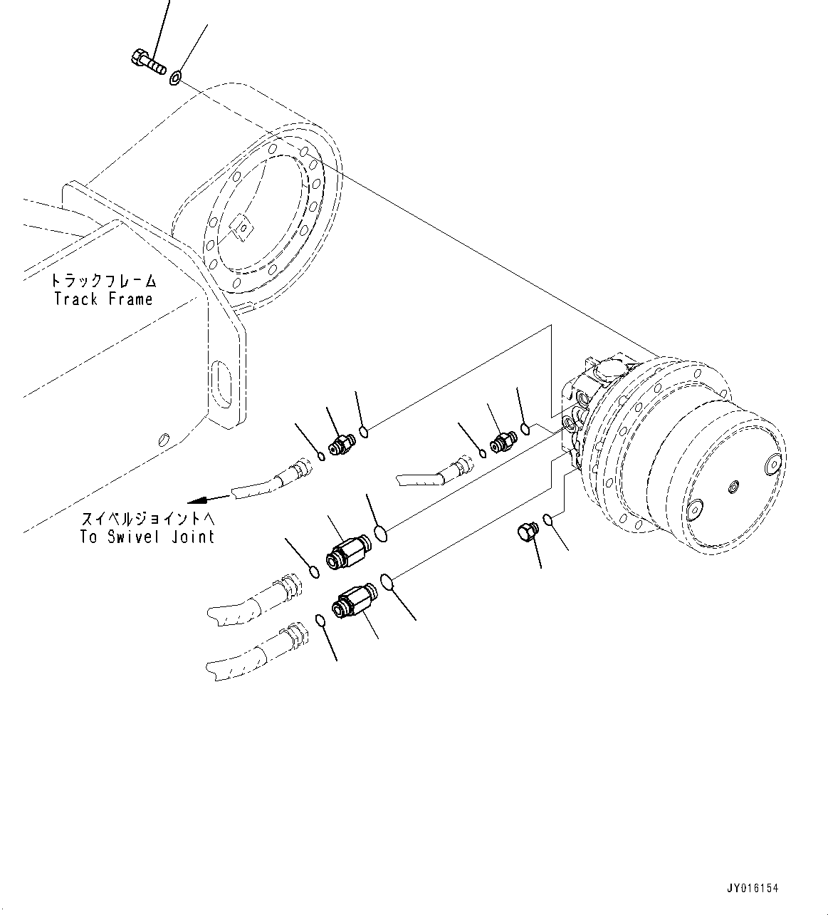 Nipple, D=4.5mm 22L-62-21280 KOMATSU