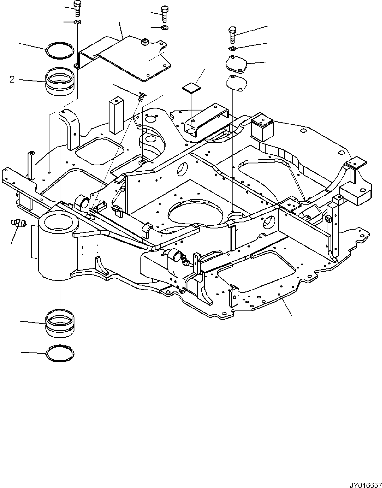 REVOLVING FRAME, ASSEMBLY 22N-46-31101 KOMATSU