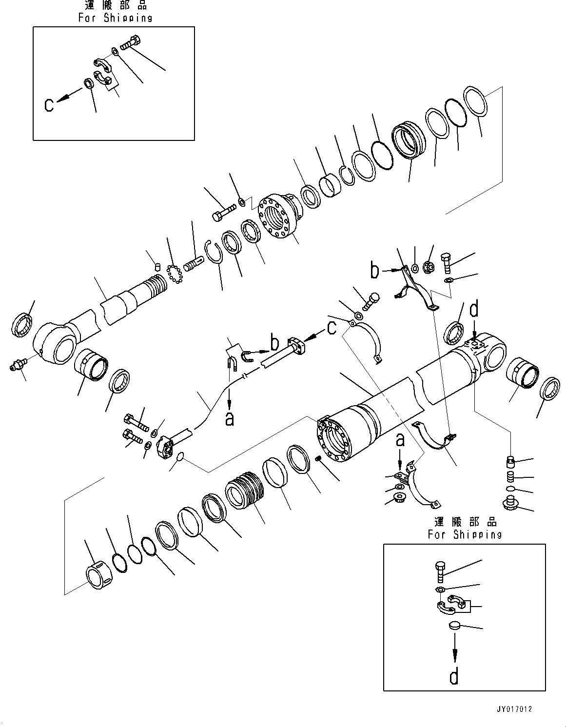 Цилиндр в сборе 707-E1-00180 KOMATSU