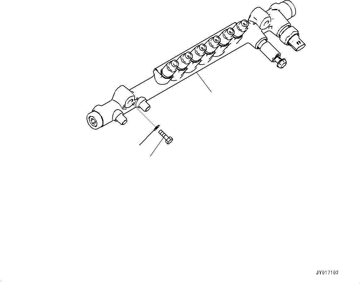 Common Rail Assembly 6252-71-1200 KOMATSU