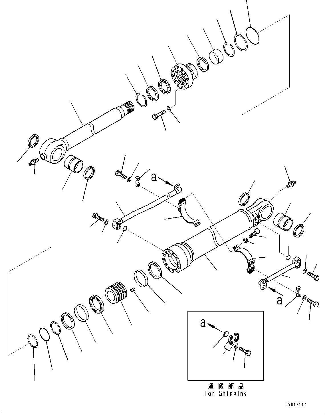 Цилиндр в сборе 707-E1-01280 KOMATSU