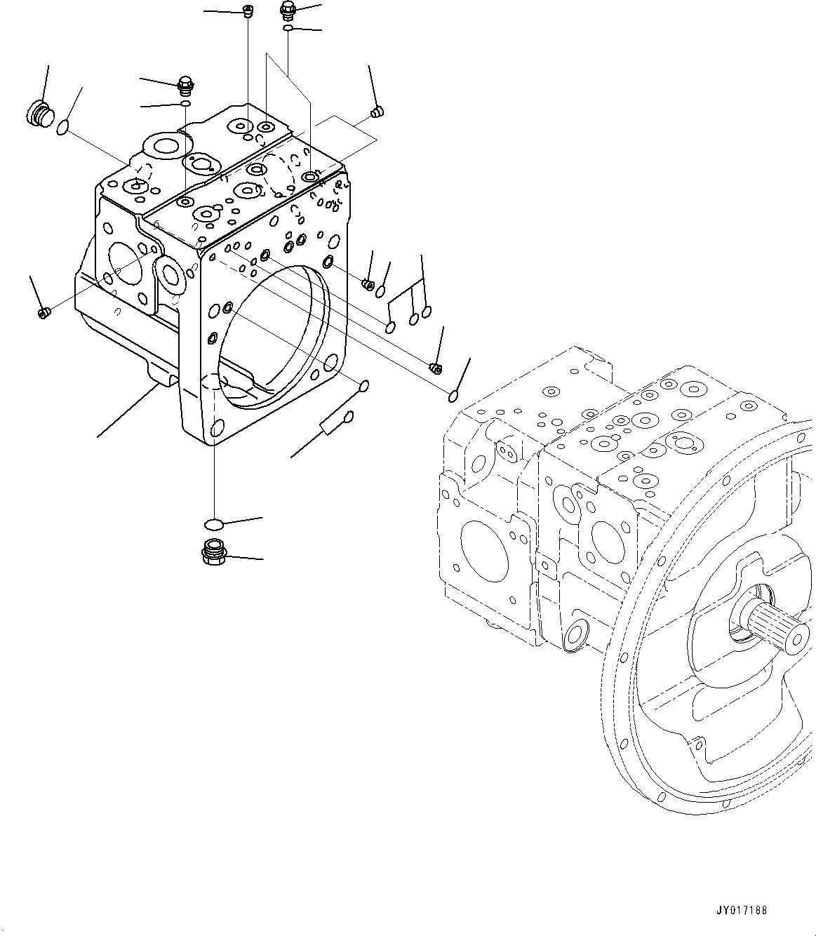 Case Assembly, Rear (708-2J-04120) KOMATSU