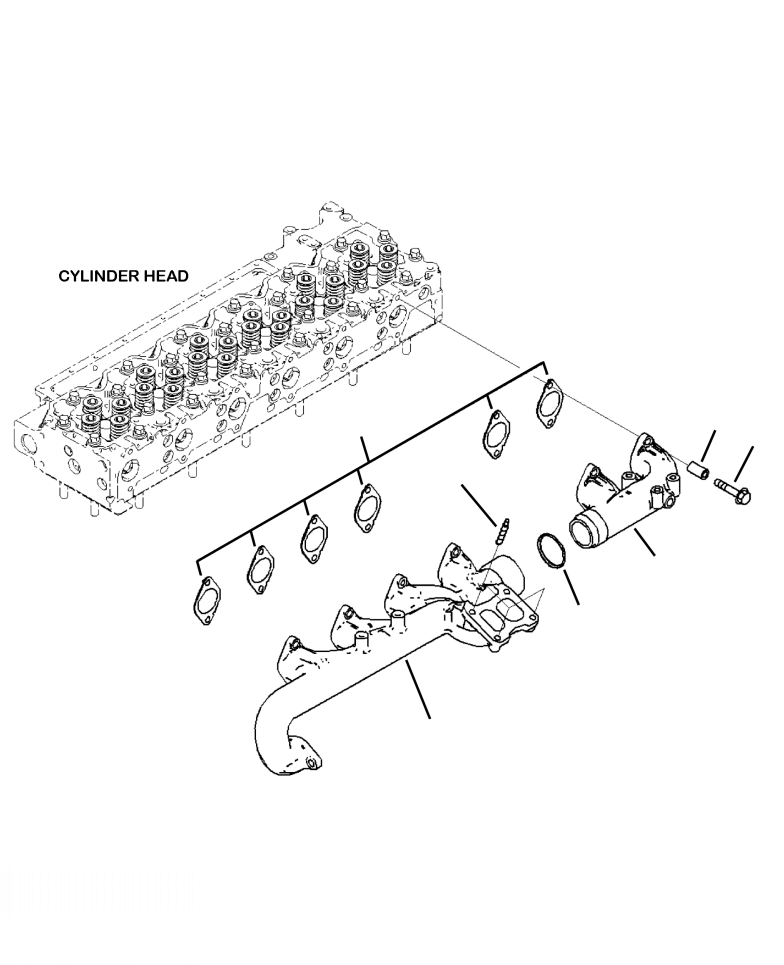 Manifold, Exhaust 6746-11-5530 KOMATSU