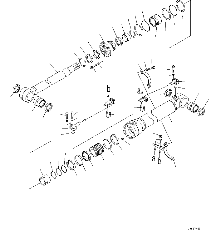 Цилиндр в сборе 707-E1-00161 KOMATSU
