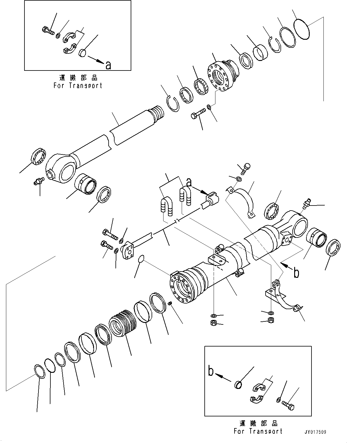 Цилиндр в сборе 707-E1-00960 KOMATSU