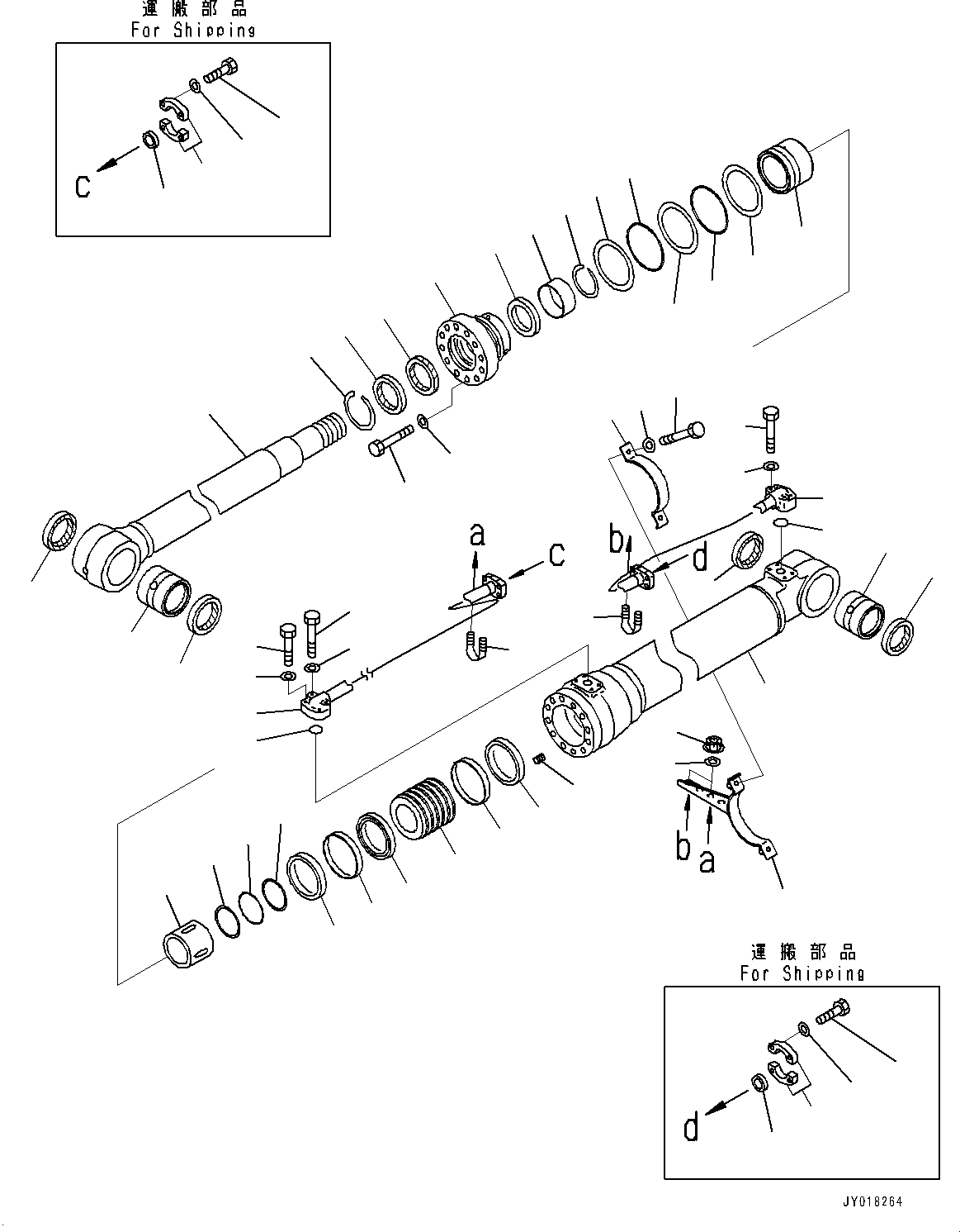 Цилиндр в сборе 707-E1-01510 KOMATSU
