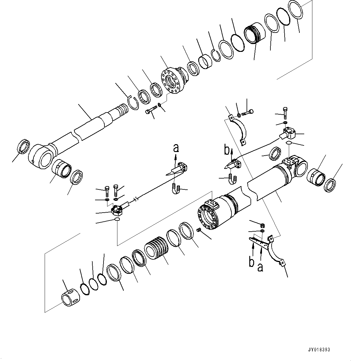 Цилиндр в сборе 707-E1-01450 KOMATSU