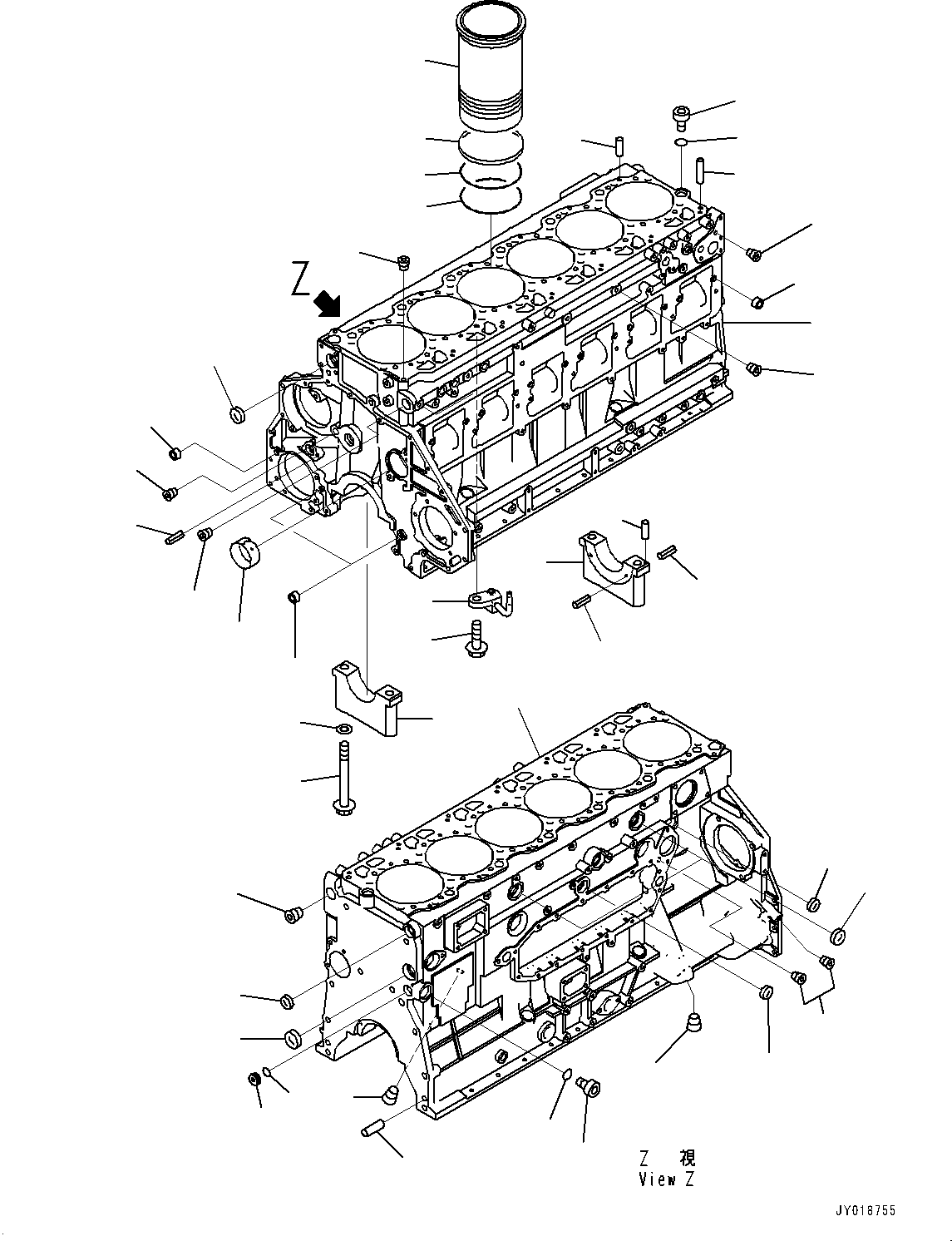 Cylinder Block Assembly 6253-21-1101 KOMATSU